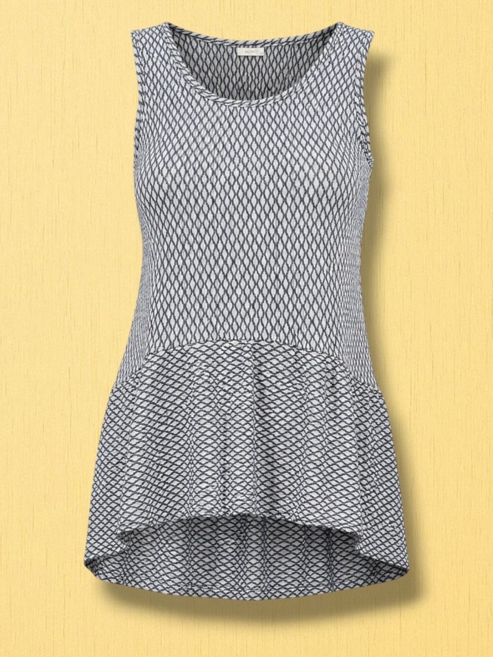MOMO Blue White Patterned Cotton Fit Flare Mini Dress M